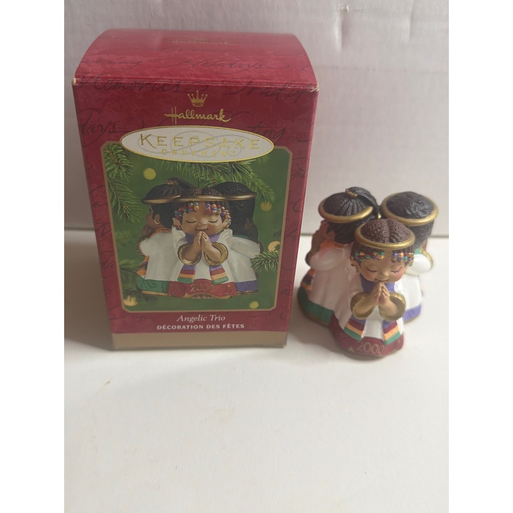 Hallmark Keepsake Ornament 2000 Angelic Trio African American‎ Angels QX8234